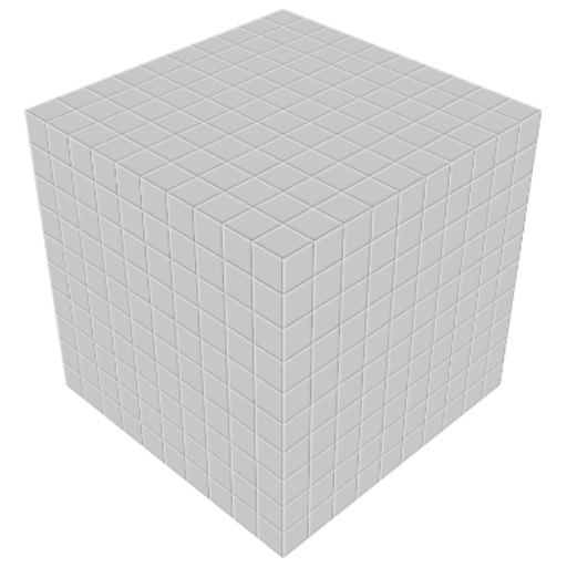 A 10x10x10 cube